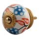 Orange Leaf Flower Ceramic Cabinet Knob Online